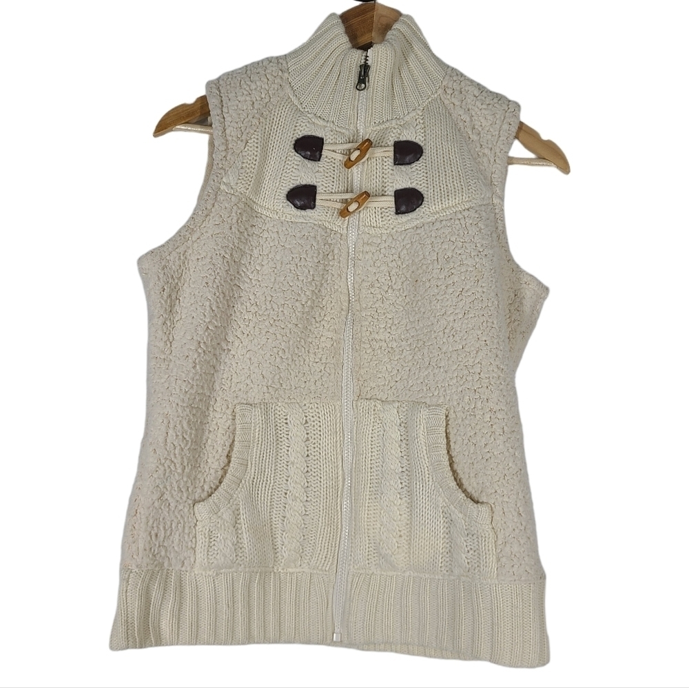 Ruff Hewn Sherpa Vest Sz Small Full front zipper
